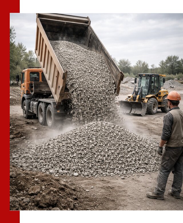 Доставка щебня в Похвистневе крупными и мелкими фракциями