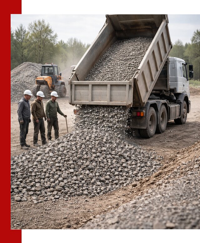 Доставка гравийного щебня фракции 70-120 в Похвистневе