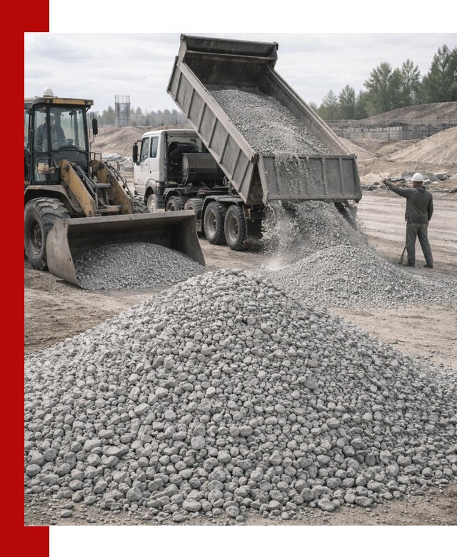 Доставка известнякового щебня фр. 5–20 в Похвистневе