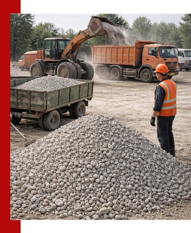 Доставка известнякового щебня фракция 20–40 в Похвистневе