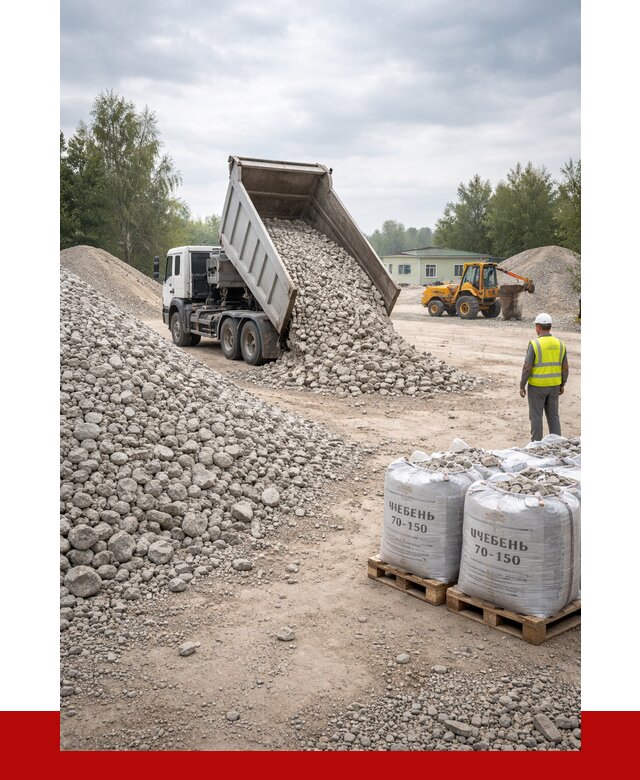 Известняковый щебень фракция 70-150 в Похвистневе от 1282 р. | ПРОНЕРУДПхв