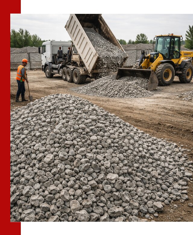 Доставка бетонного щебня фракции 40-70 в Похвистневе