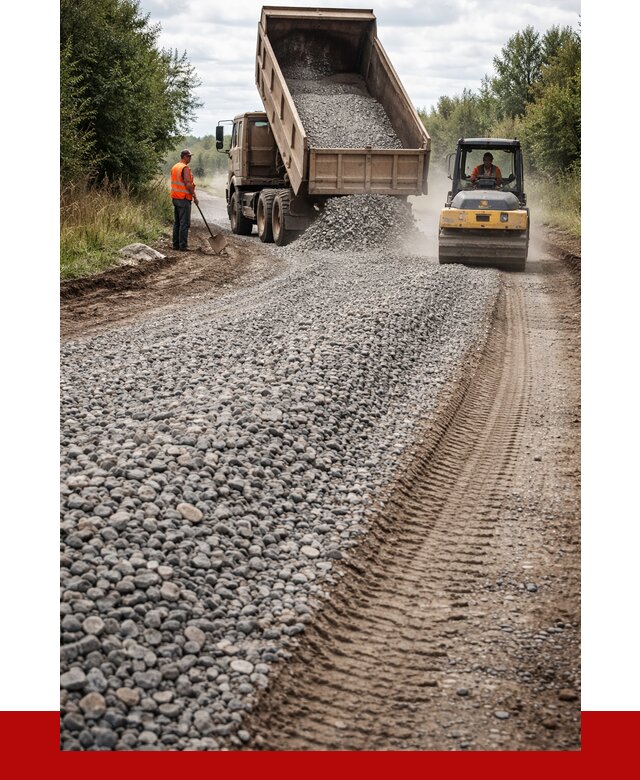 Щебень для отсыпки дороги в Похвистневе от 2768 р. ПРОНЕРУДПхв