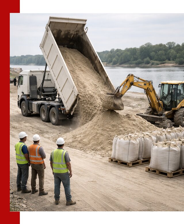 Доставка речного песка в Похвистневе самосвалами и погрузкой