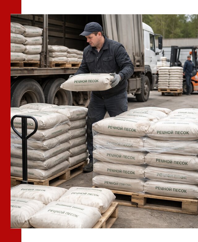 Речной песок в мешках с доставкой в Похвистневе