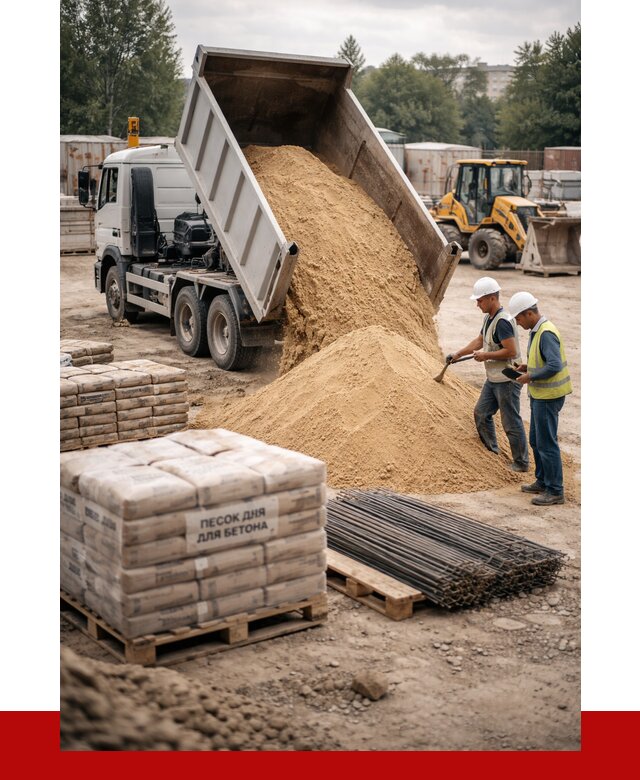 Песок для бетона в Похвистневе от 2563 р. с доставкой, ПРОНЕРУДПхв