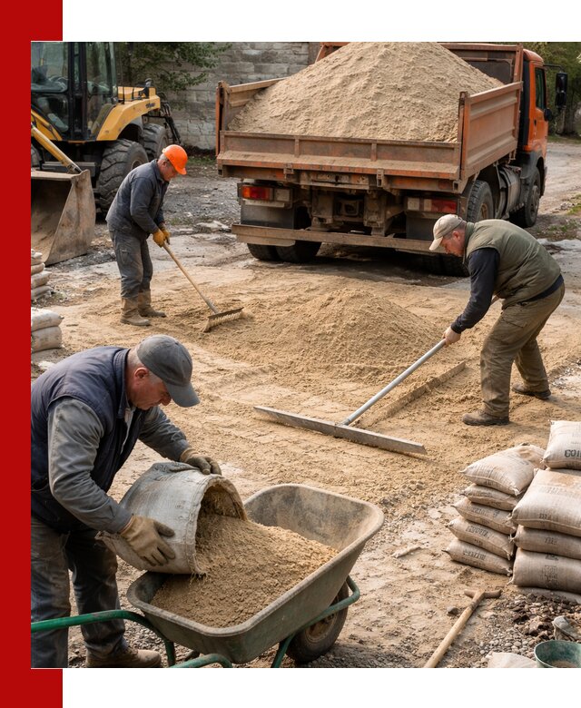 Поставка песка для стяжки в Похвистневе с быстрой доставкой