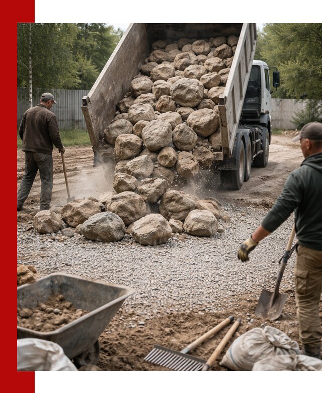 Доставка и укладка булыжника в Похвистневе