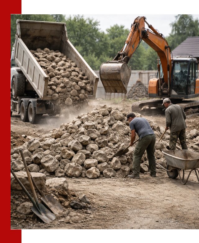 Доставка и разгрузка бутового камня в Похвистневе