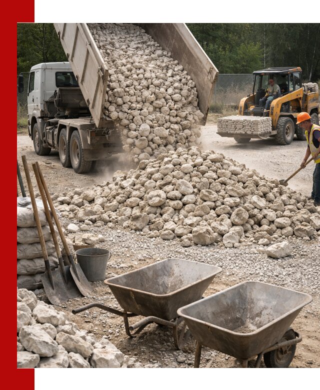 Доставка и продажа бутового известнякового камня в Похвистневе