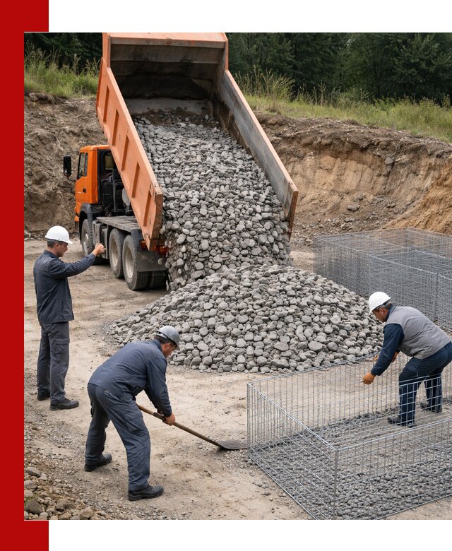 Камень для габионов с доставкой в Похвистневе быстро и надёжно