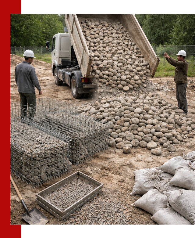 Камень для габионов фракция 70–151 в Похвистневе