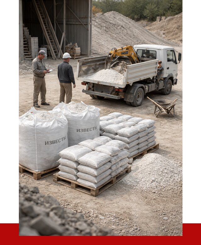 Известь строительная в Похвистневе с доставкой от 4306 р. | ПРОНЕРУДПхв