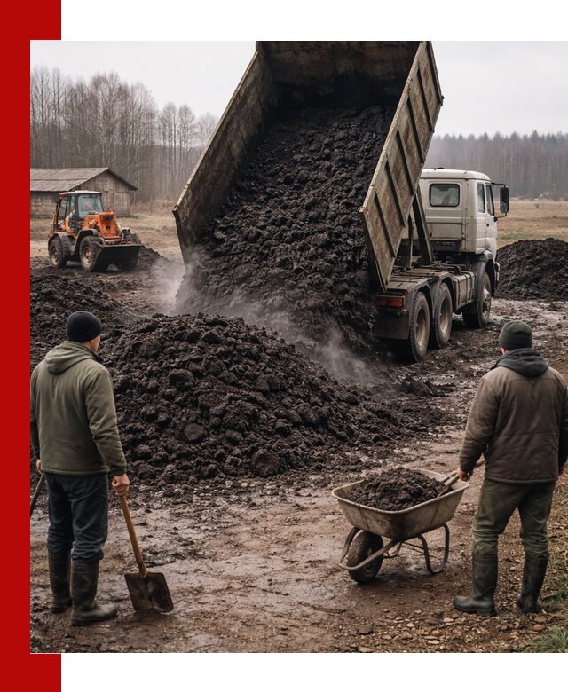 Доставка низинного торфа с разгрузкой и доставкой в Похвистневе