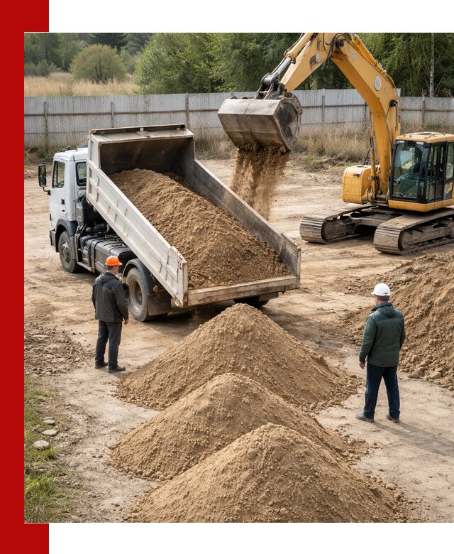 Доставка супеси вагонными и автопартиями в Похвистневе