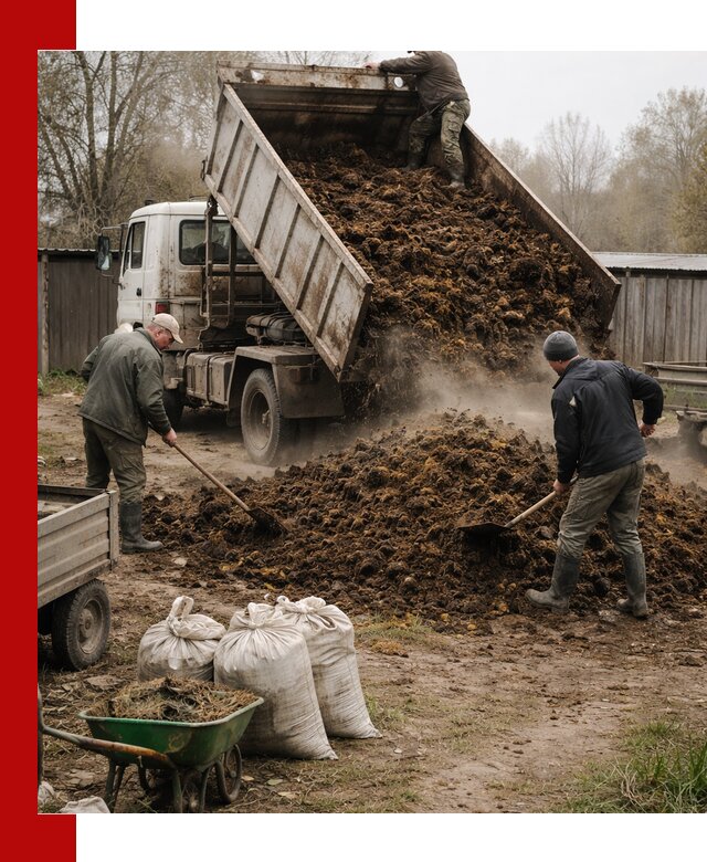 Доставка коровьего навоза самосвалом в Похвистневе