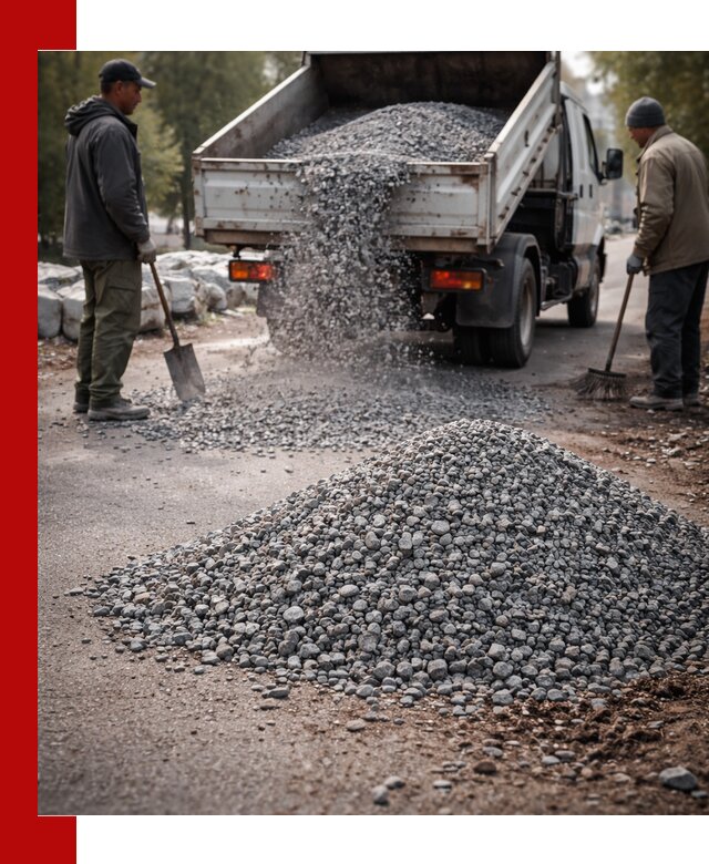 Гранитная крошка для посыпки дорог и тротуаров в Похвистневе