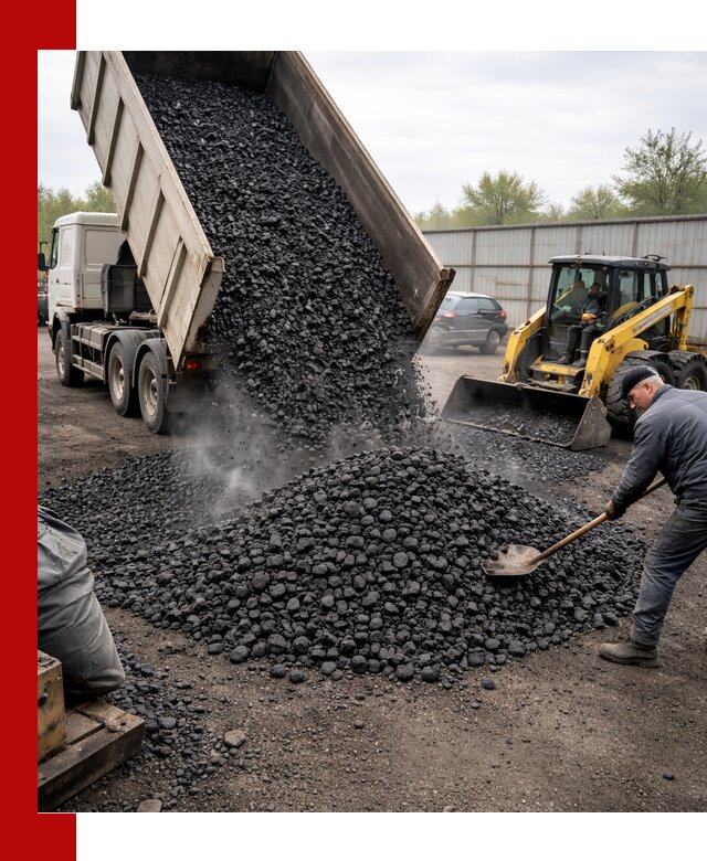 Доставка угля орех в Похвистневе оптом и в розницу
