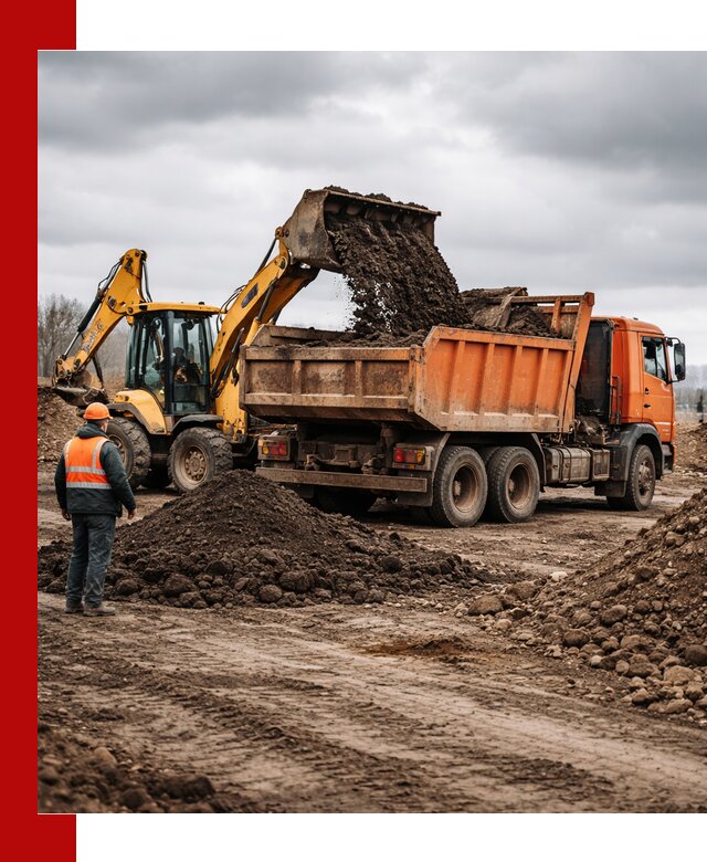 Вывоз грунта и строительного мусора в Похвистневе грузовыми самосвалами