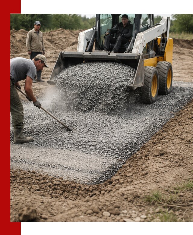Устройство щебеночной подушки в Похвистневе для дорог и фундаментов